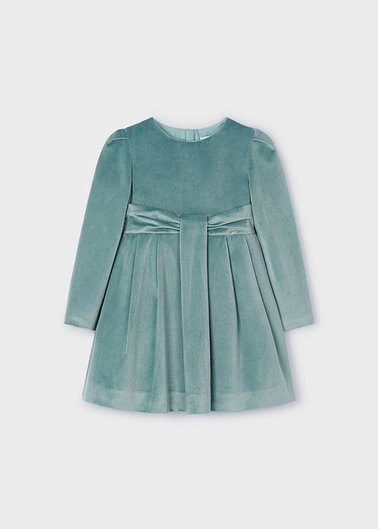 Vestido terciopêlo - mayoral - Mini Menina - AW24-4915