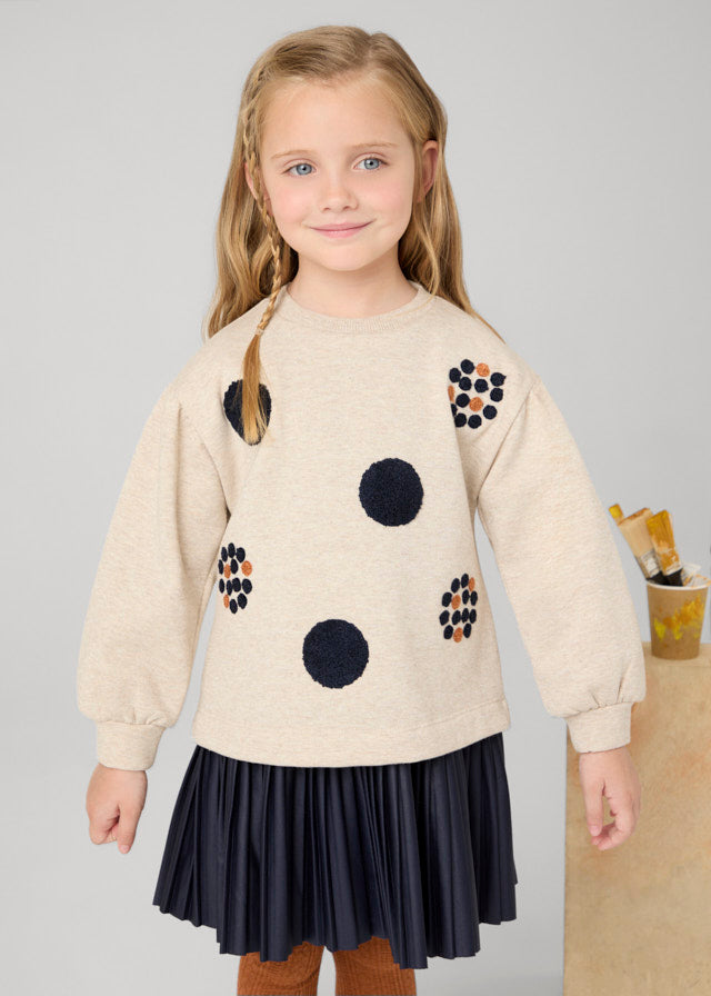 Vestido combinado - mayoral - Mini Menina - AW24-4922