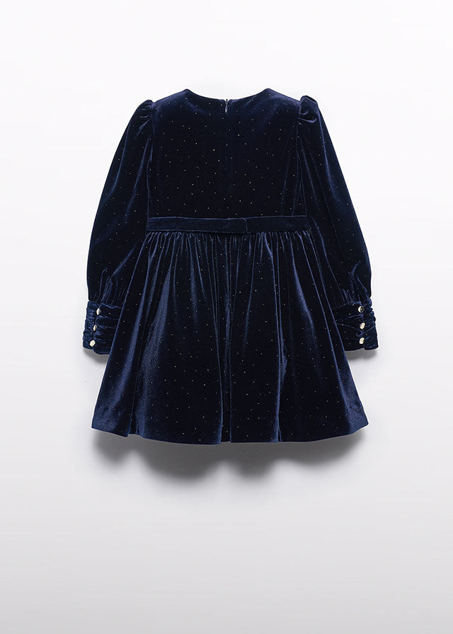 Vestido veludo glitter - Abel & Lula - Menina - AW24-5536