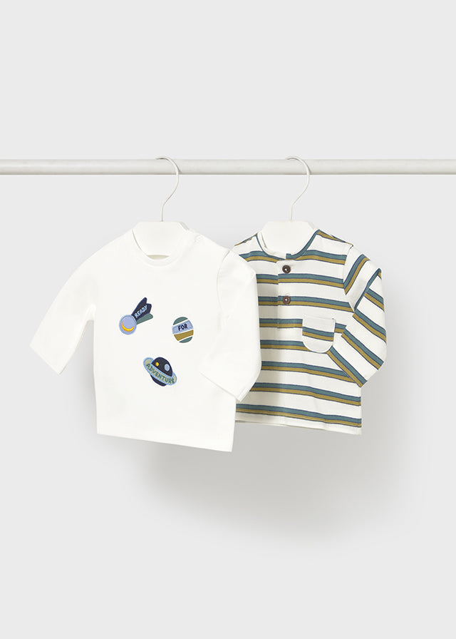 Pack 2 camisetas m/comp. - mayoral - New Born menino - AW25-2056