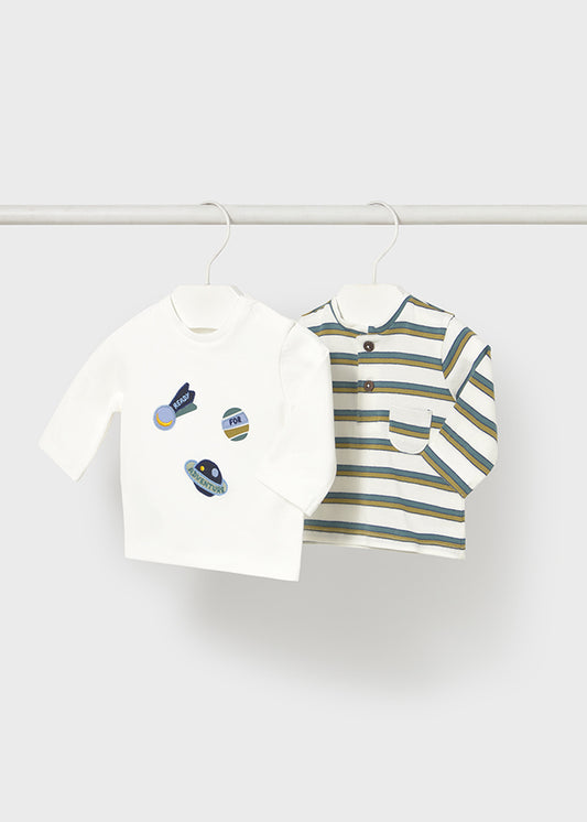 Pack 2 camisetas m/comp. - mayoral - New Born menino - AW25-2056