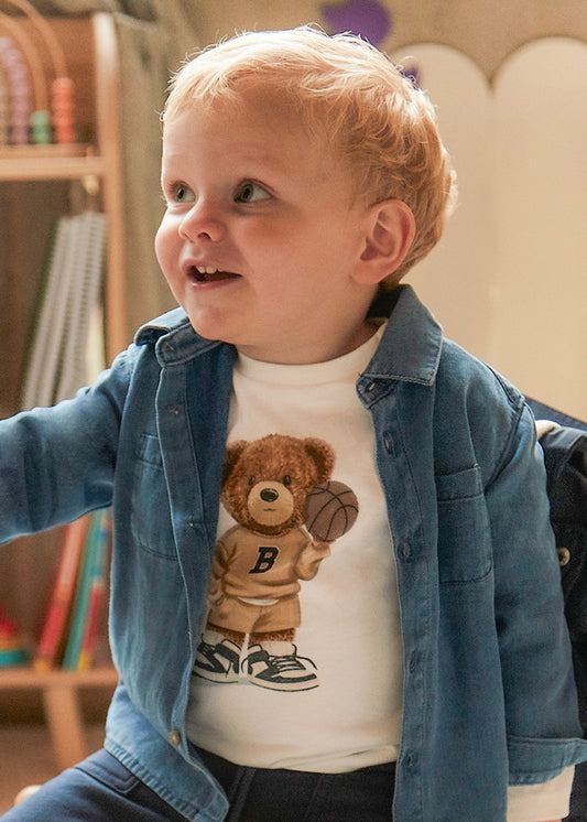 Camiseta m/comp. urso - mayoral - Baby menino - AW25-2058