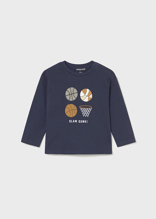 Camiseta m/l "basket" - mayoral - Baby menino - AW25-2060