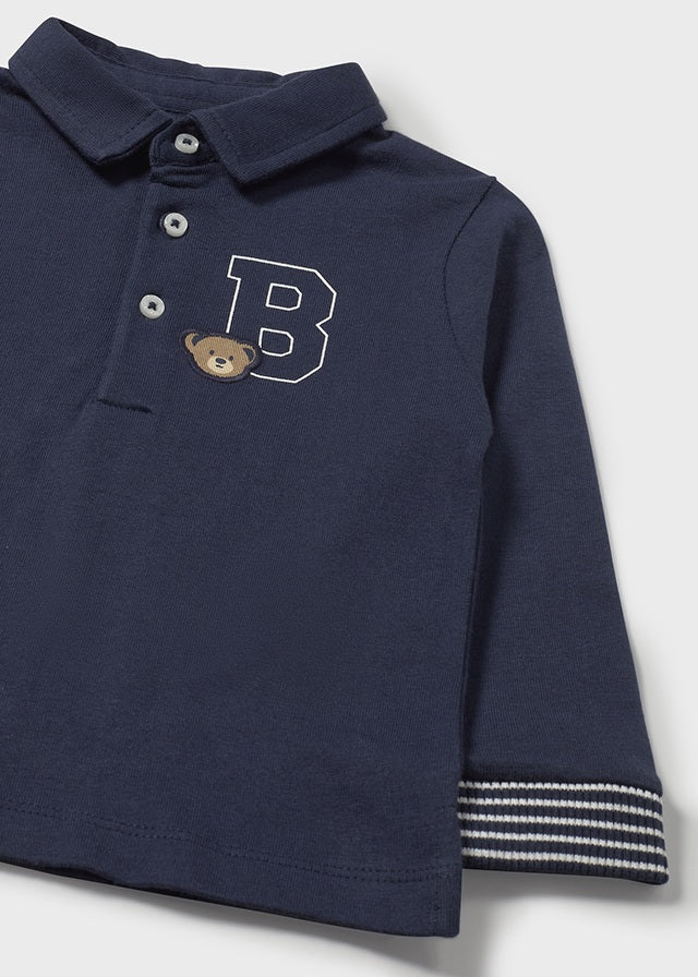 Polo m/comp. liso detalhes - mayoral - Baby menino - AW25-2101