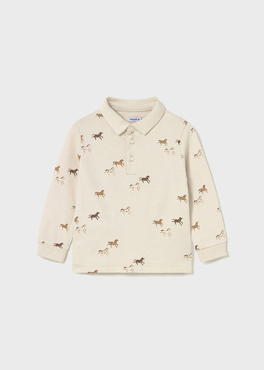 Polo m/comp. estampado - mayoral - Baby menino - AW25-2102