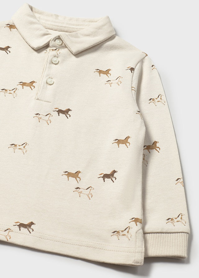 Polo m/comp. estampado - mayoral - Baby menino - AW25-2102