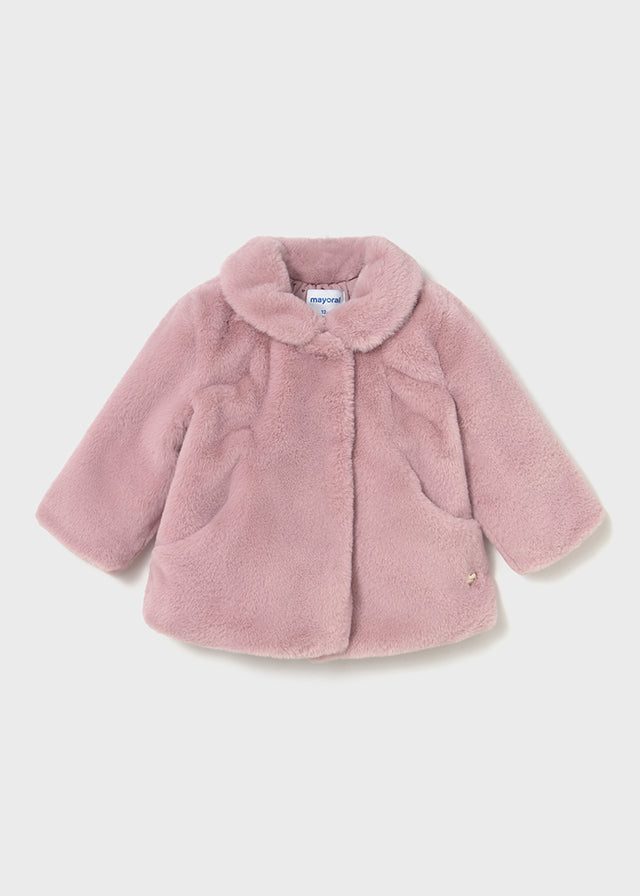 Casaco comprido de pelo - mayoral - Baby menina - AW25-2434