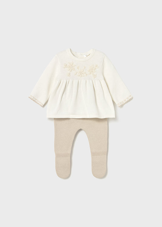 Conj.polaina tricot - mayoral - New Born menina - AW25-2553
