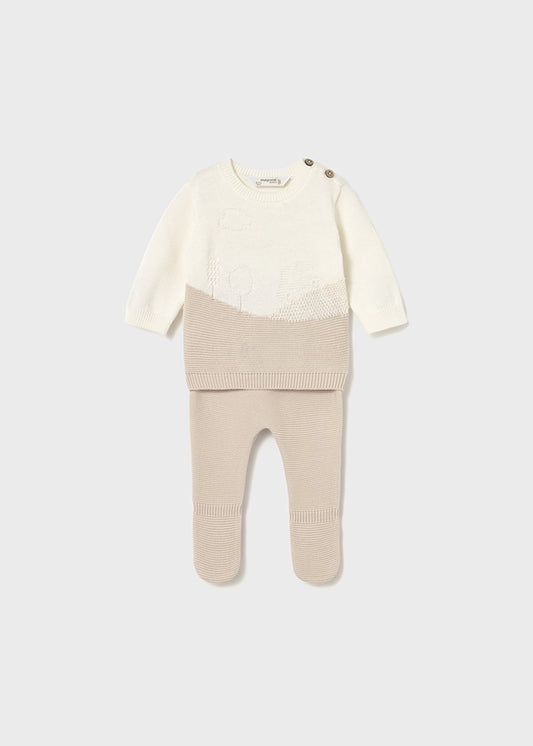 Conj.polaina tricot - mayoral - New Born menino - AW25-2563