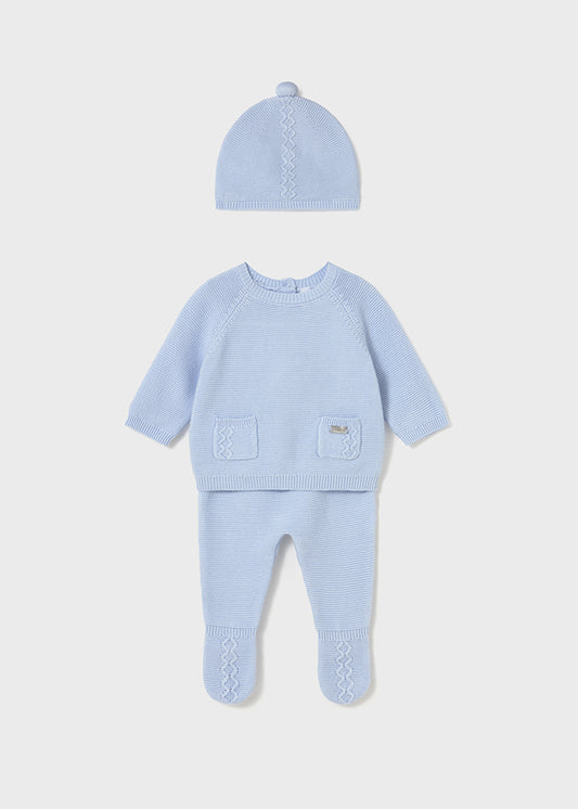 Conj. gola e gorro tricô - mayoral - New Born menino - AW25-2564