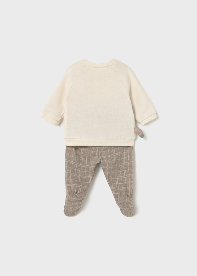 Conj. sweat/calça c/pés - mayoral - New Born menino - AW25-2586