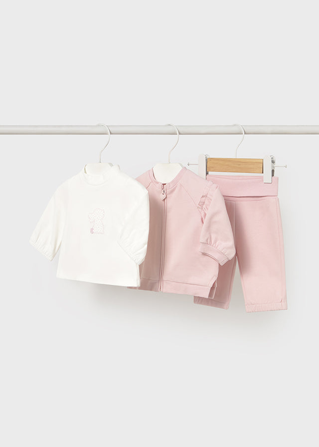 Chandal felpa 3 piezas - mayoral - New Born menina - AW25-2607
