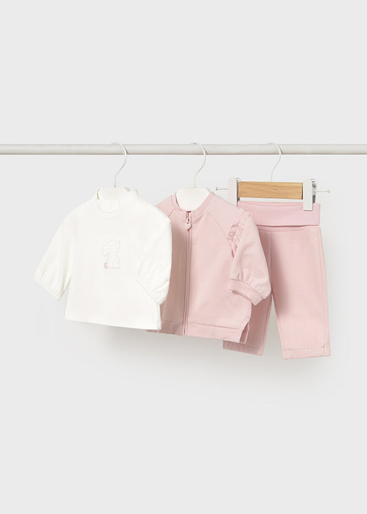 Chandal felpa 3 piezas - mayoral - New Born menina - AW25-2607