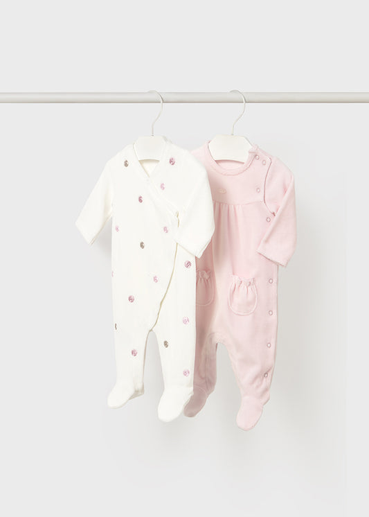 Set 2 fato bebé tundosado - mayoral - New Born menina - AW25-2706