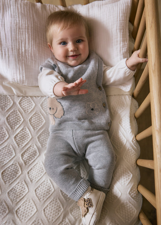 Conj. leggings colete tricô - mayoral - New Born menina - AW25-2709