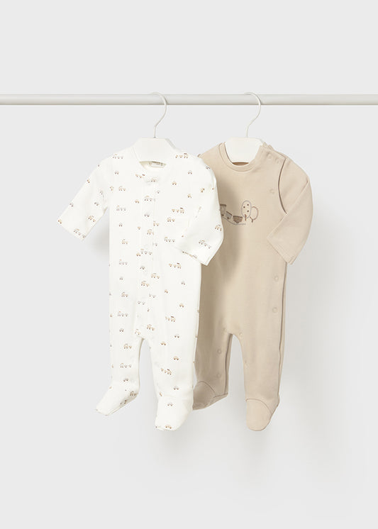 Set 2 fatos bebé interlock - mayoral - New Born menino - AW25-2714