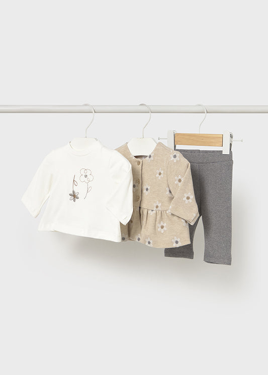 Conj. leggings 3 peças - mayoral - New Born menina - AW25-2733