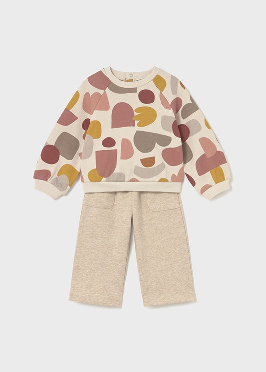 Fato treino sweat estampada - mayoral - Baby menina - AW25-2845