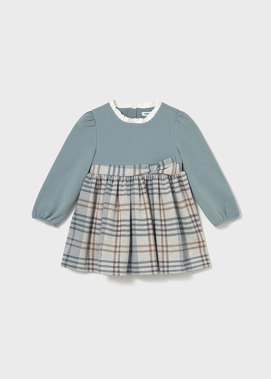 Vestido xadrez combinado - mayoral - Baby menina - AW25-2903