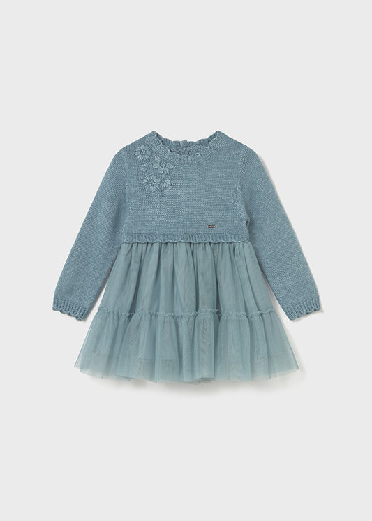 Vestido combinado tricot - mayoral - Baby menina - AW25-2905