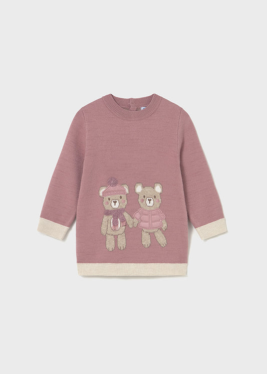 Vestido tricot jacquard - mayoral - Baby menina - AW25-2911