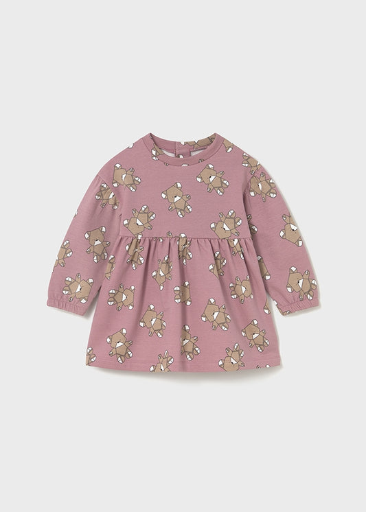 Vestido felpa estampado - mayoral - Baby menina - AW25-2916
