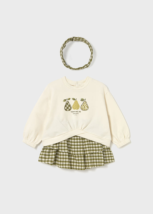 Conj. saia com bandolete - mayoral - Baby menina - AW25-2924