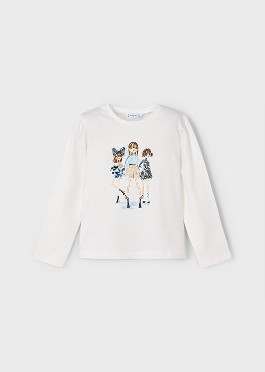 Camiseta m/comp. clássica - mayoral - Mini Menina - AW25-4011