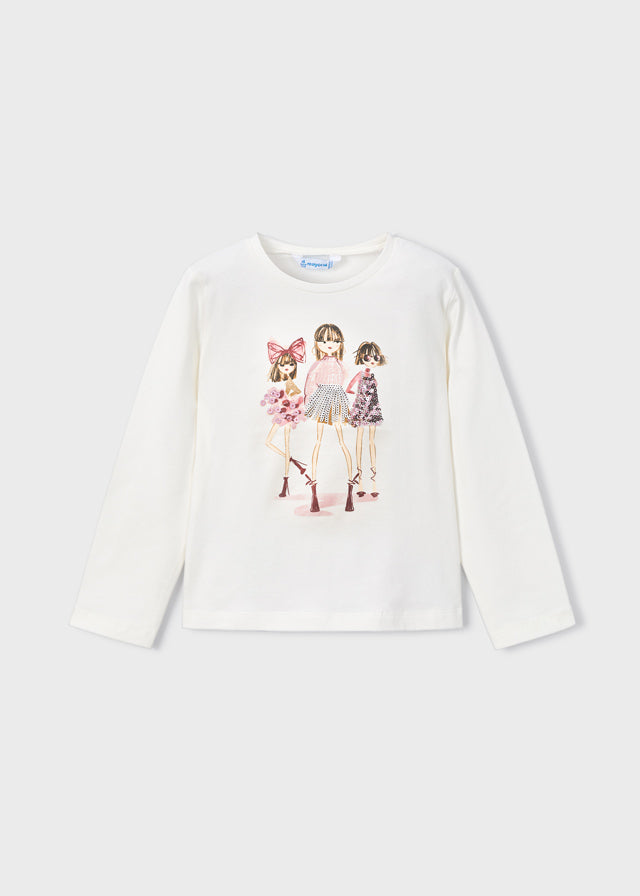 Camiseta m/comp. clássica - mayoral - Mini Menina - AW25-4011