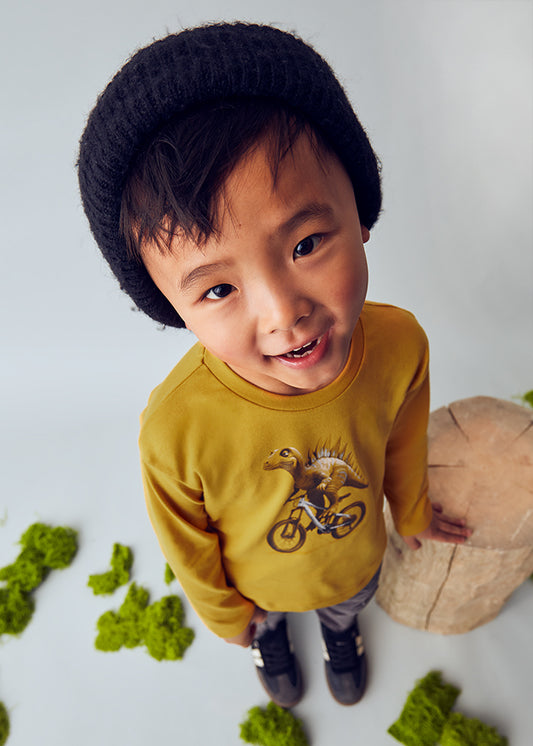 Camiseta m/l "dino" - mayoral - Mini Menino - AW25-4087