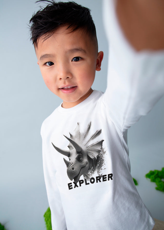 Camiseta m/l "explorer" - mayoral - Mini Menino - AW25-4090