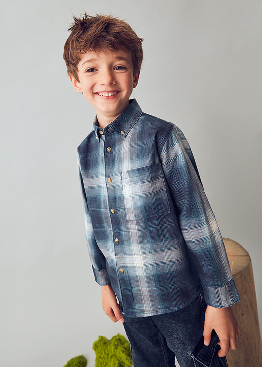 Camisa m/comp.xadrez - mayoral - Mini Menino - AW25-4127