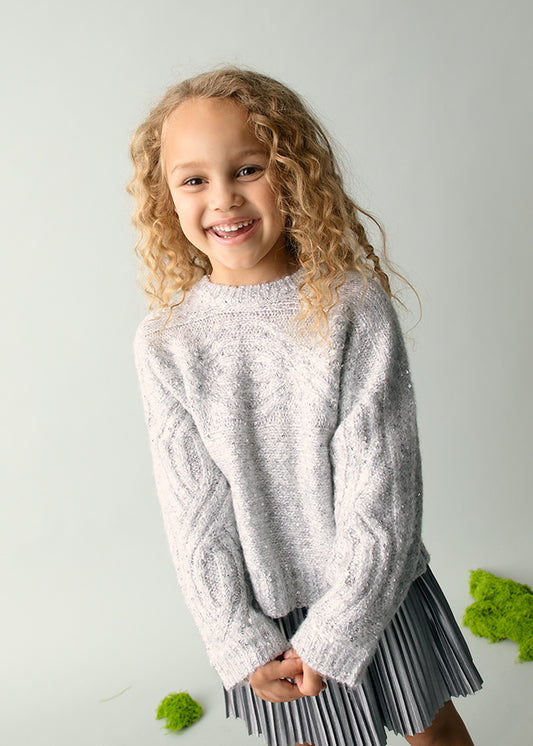 Jersey lantejoulas - mayoral - Mini Menina - AW25-4306