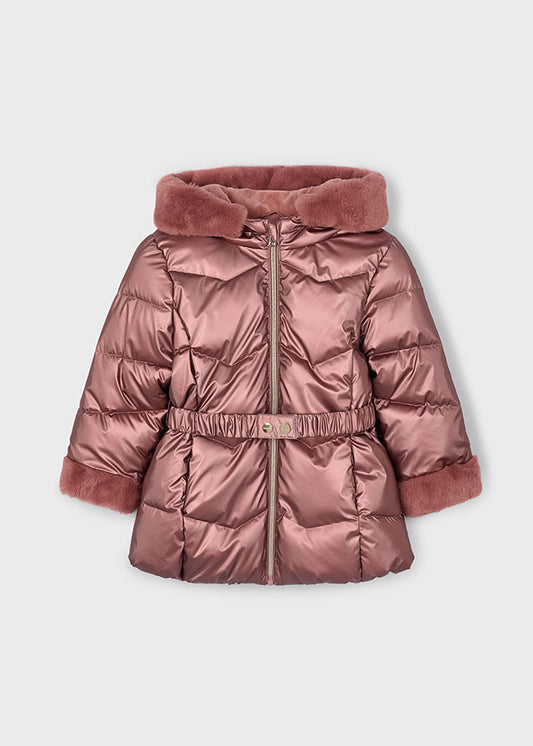 Blusão metalizado cinto - mayoral - Mini Menina - AW25-4448