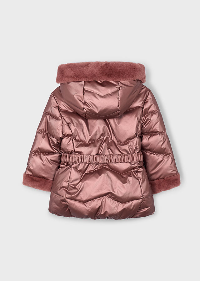 Blusão metalizado cinto - mayoral - Mini Menina - AW25-4448