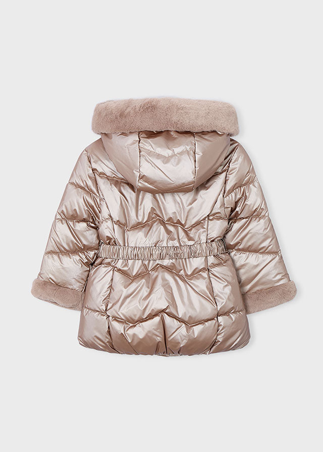 Blusão metalizado cinto - mayoral - Mini Menina - AW25-4448