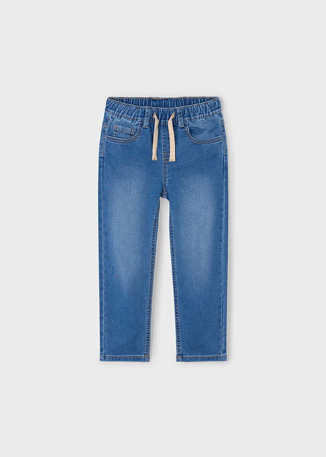 Calça soft denim jogger - mayoral - Mini Menino - AW25-4566