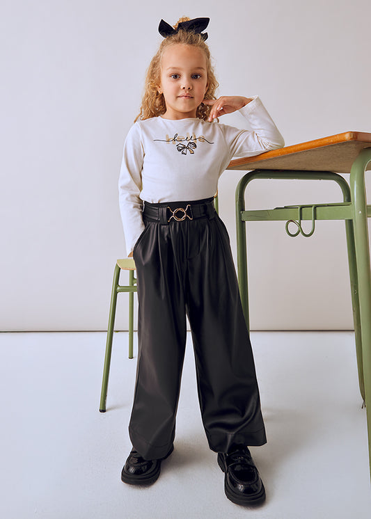 Calça larga wide leg - mayoral - Mini Menina - AW25-4574