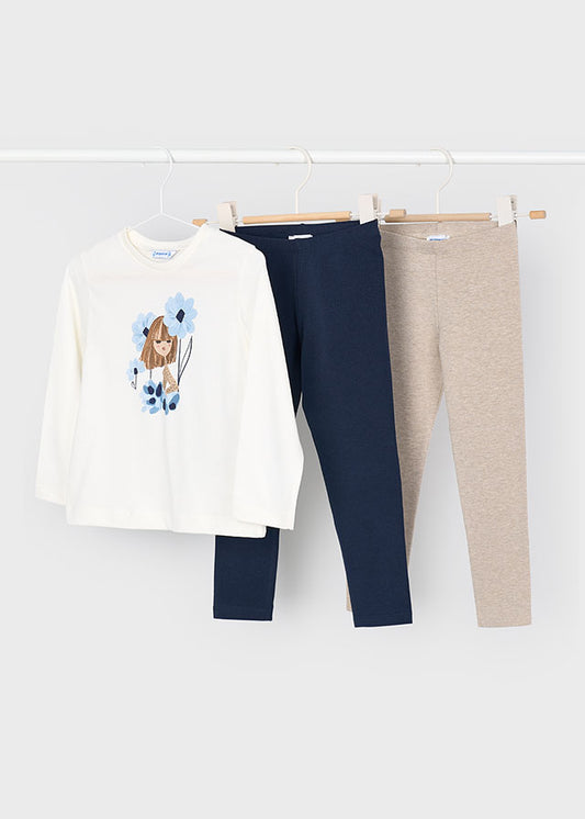 Conj. leggings 2 calças - mayoral - Mini Menina - AW25-4724