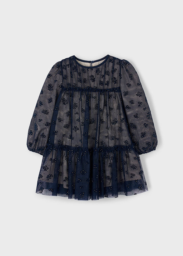 Vestido tule fantasia - mayoral - Mini Menina - AW25-4919
