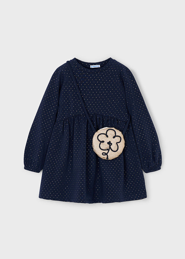 Vestido felpa bolso - mayoral - Mini Menina - AW25-4926