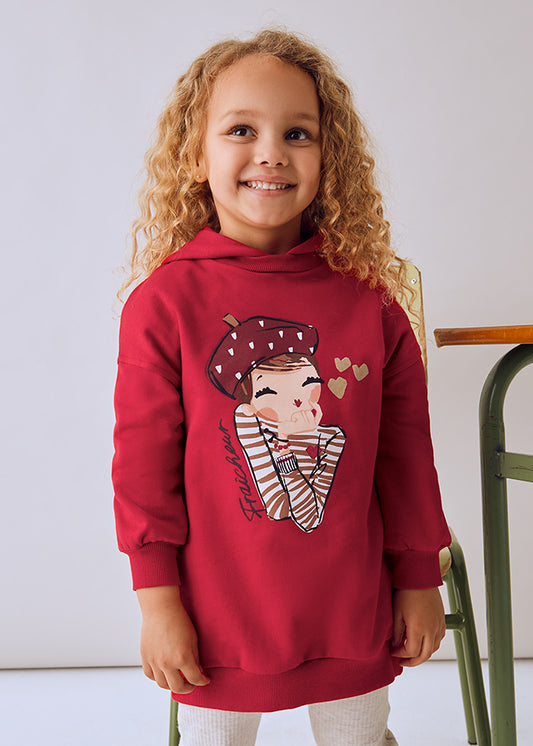 Vestido felpa carapuço - mayoral - Mini Menina - AW25-4928
