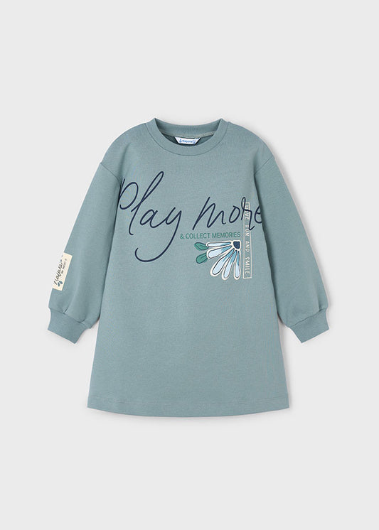 Vestido felpa evase - mayoral - Mini Menina - AW25-4929
