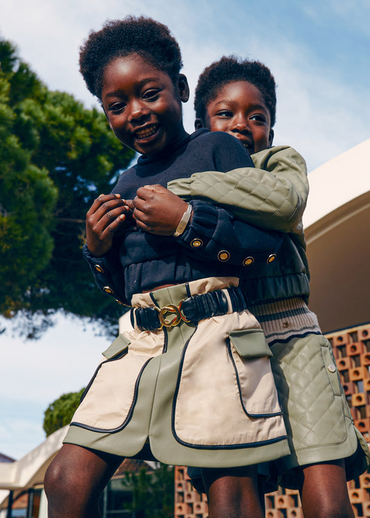Saia sarja combinada - Abel & Lula - A&L Mini Menina - AW25-5523