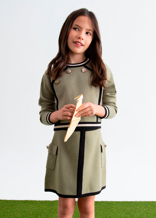 Conj. saia tricô - Abel & Lula - A&L Mini Menina - AW25-5544