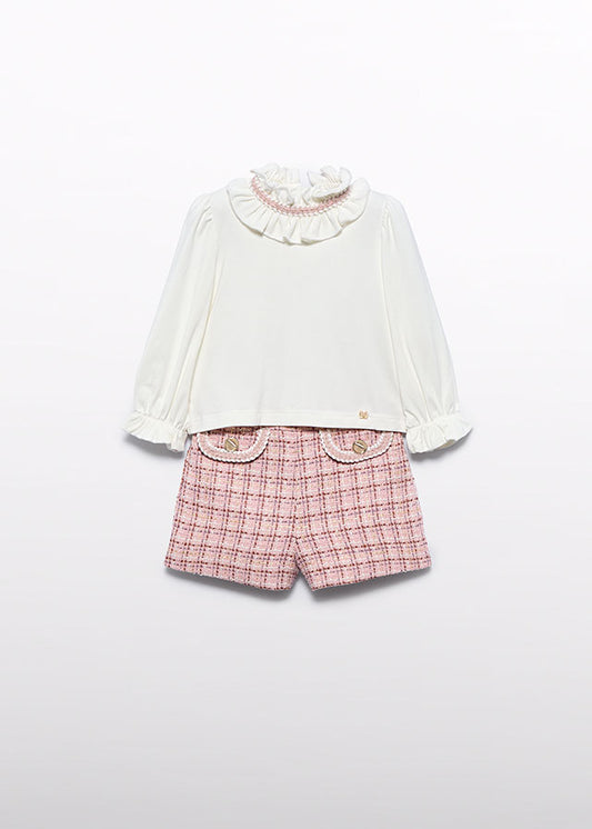 Conj. bermuda tweed - Abel & Lula - A&L Baby Menina - AW25-5710