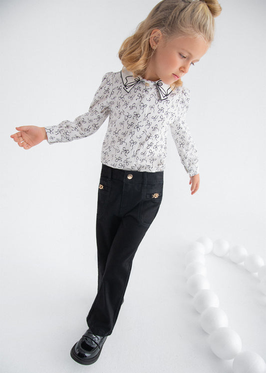 Calça denim flare - Abel & Lula - A&L Mini Menina - AW25-5721
