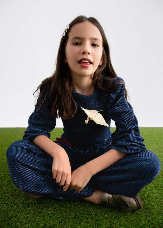 Conj. calça plissado - Abel & Lula - A&L Mini Menina - AW25-5731