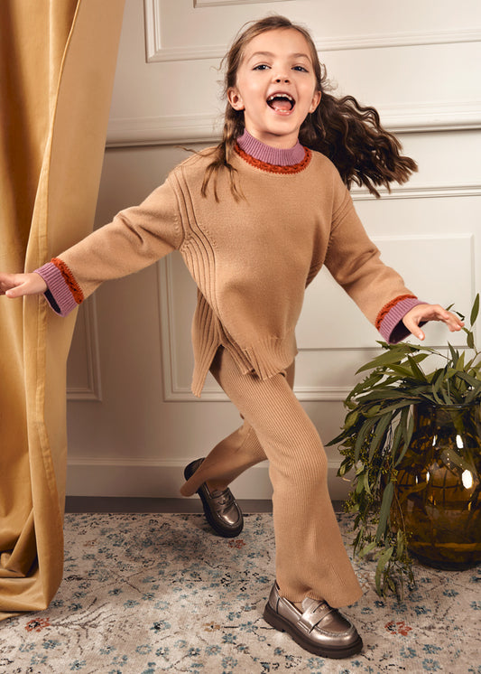 Conj. calça tricô - Abel & Lula - A&L Mini Menina - AW25-5732