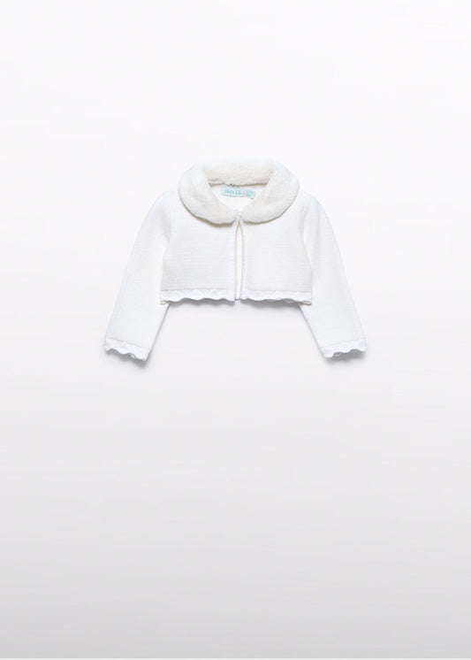 Casaco tricô gola pelo - Abel & Lula - A&L Baby Menina - AW25-5817